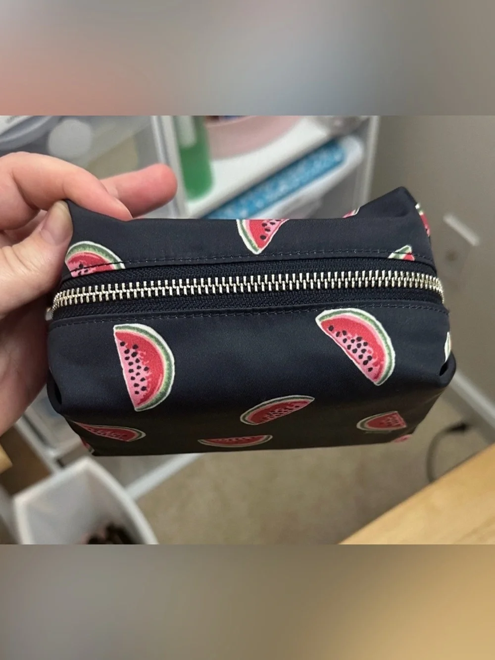 Coach RETRO Black Watermelon Print Toiletry Pouch